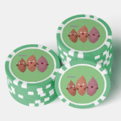 Smeltzingende zoete aardappelen cartoon-groenten poker chips (Opstapeling)