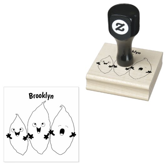 Smeltzingende zoete aardappelen cartoon-groenten rubberstempel (Gestempeld)