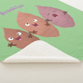 Smeltzingende zoete aardappelen cartoon-groenten sherpa deken (3/4)