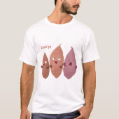 Smeltzingende zoete aardappelen cartoon-groenten t-shirt (Voorkant)