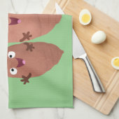 Smeltzingende zoete aardappelen cartoon-groenten theedoek (Quarter Fold)