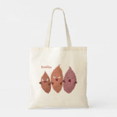 Smeltzingende zoete aardappelen cartoon-groenten tote bag (Achterkant)