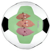 Smeltzingende zoete aardappelen cartoon-groenten voetbal (Gedraaid)