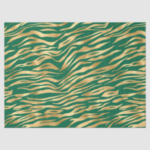 Smerald en Goud Safari Serie Ontwerp 1 Tissuepapier
