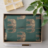 Smerald en Goud Safari Serie Ontwerp 4 Tissuepapier (Geschenk)