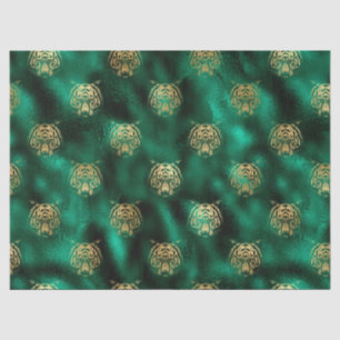 Smerald en Goud Safari Serie Ontwerp 5 Tissuepapier