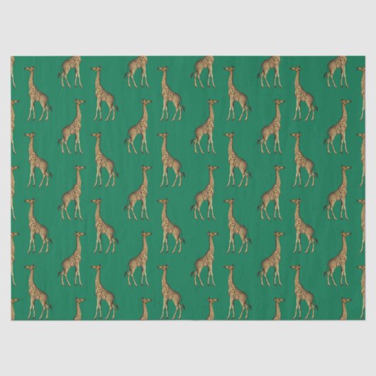 Smerald en Goud Safari Serie Ontwerp 7 Tissuepapier (Voorkant)