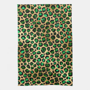 Smerald en Goud Safari Serie Ontwerp 8 Theedoek