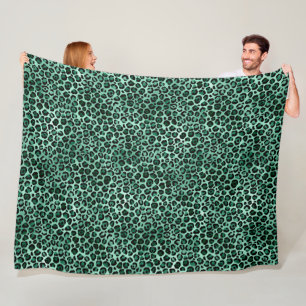 Smerald en Goud Safari Serie Ontwerp 9 Fleece Deken