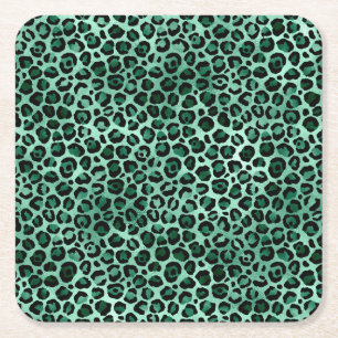 Smerald en Goud Safari Serie Ontwerp 9 Kartonnen Onderzetters