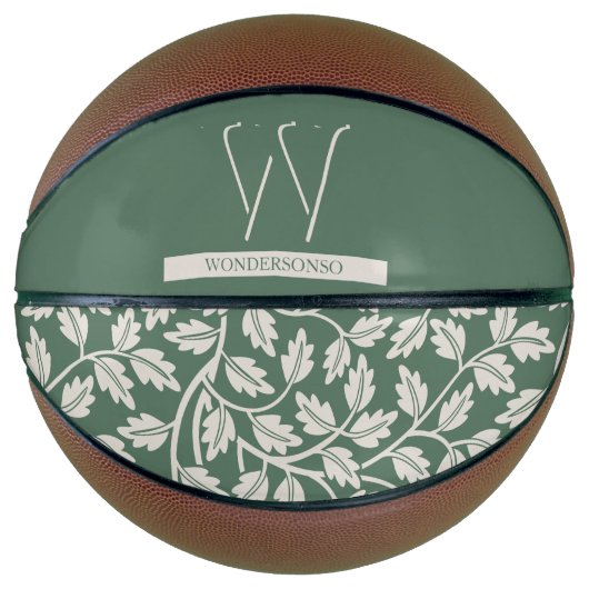 Smerald Groen Bloem Spel Basketbal (Voorkant)