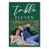 Smerald Groen Koppel Foto Bruiloft Kaart (Achterkant)