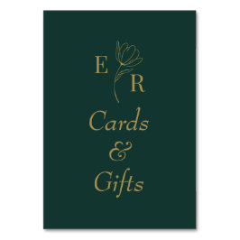 Smeraldgroene Kaarten & Cadeaus Huwelijk Tafelbord