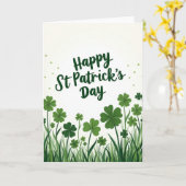 Smeraldgroene St. Patrick kaart (Gele Bloem)