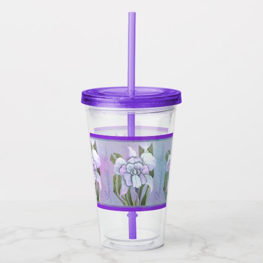 Smeraldo-bloem Acryl Drinkbeker (Voorkant)