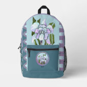 Smeraldo-bloem Bedrukte Rugzak (Voorkant)