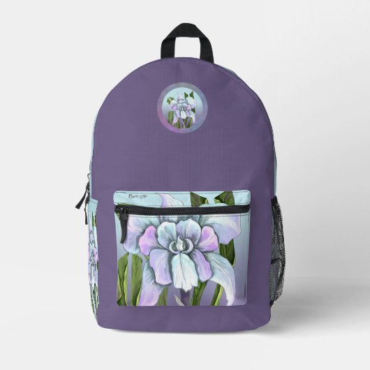 Smeraldo-bloem Bedrukte Rugzak (Voorkant)
