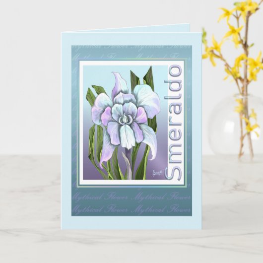 Smeraldo Bloem blanco kaart (Gele Bloem)