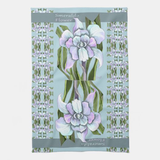 Smeraldo-bloem Theedoek (Verticaal)