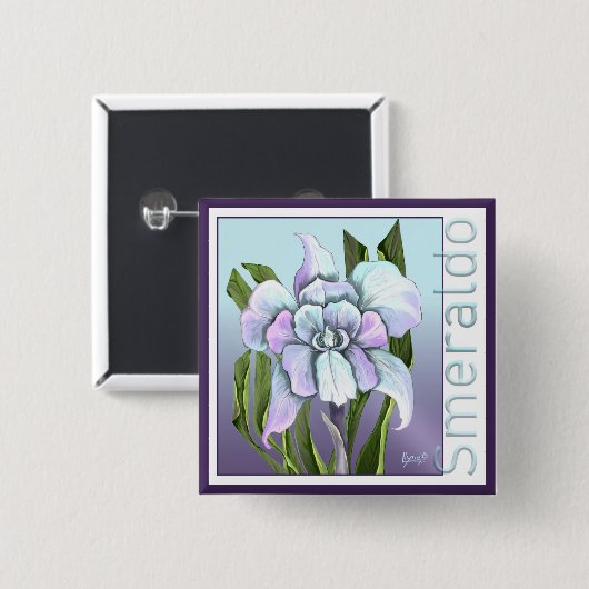 Smeraldo-Button Vierkante Button 5,1 Cm (Voorkant /achterkant)