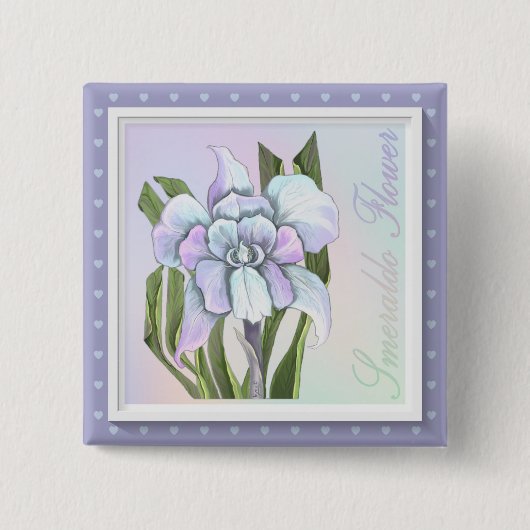 Smeraldo-Button Vierkante Button 5,1 Cm (Voorkant)