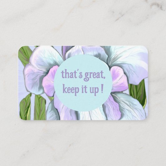 Smeraldo Flower Award Visitekaartje (Achterkant)