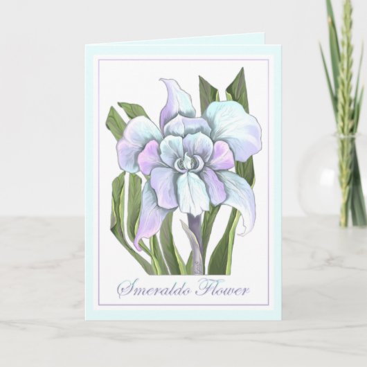 Smeraldo Flower Birthday Kaart (Voorkant)