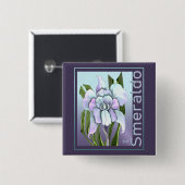 Smeraldo Flower Button (Voorkant /achterkant)