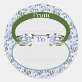 Smeraldo Flower classic round sticker (Voorkant)