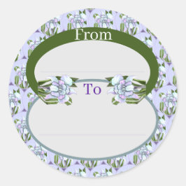 Smeraldo Flower classic round sticker