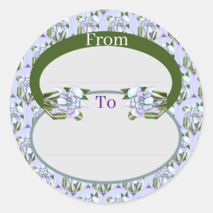 Smeraldo Flower classic round sticker