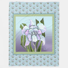 Smeraldo flower Fleece Blanket