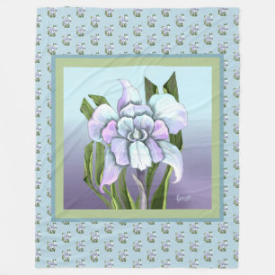 Smeraldo flower Fleece Blanket