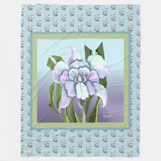 Smeraldo flower Fleece Blanket (Voorkant)
