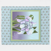 Smeraldo flower Fleece Blanket (Voorkant (Horizontaal))