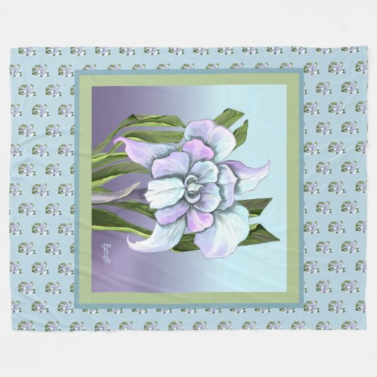 Smeraldo flower Fleece Blanket (Voorkant (Horizontaal))