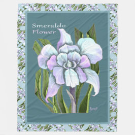 Smeraldo flower Fleece Blanket