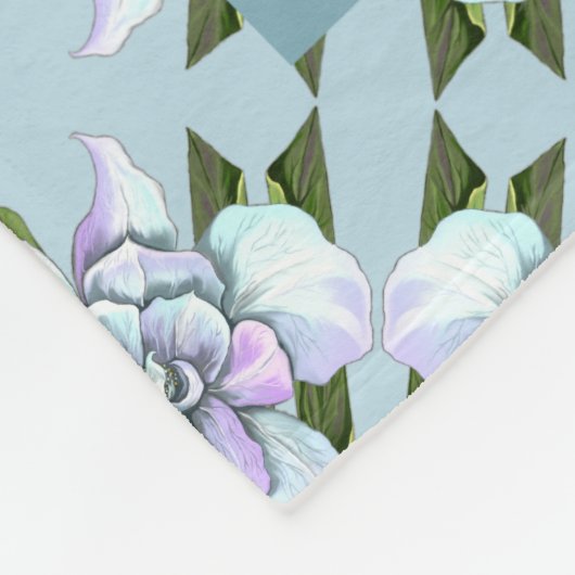 Smeraldo flower Fleece Blanket (Hoek)