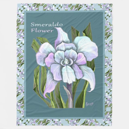 Smeraldo flower Fleece Blanket Deken (Voorkant)
