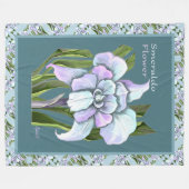 Smeraldo flower Fleece Blanket Deken (Voorkant (Horizontaal))