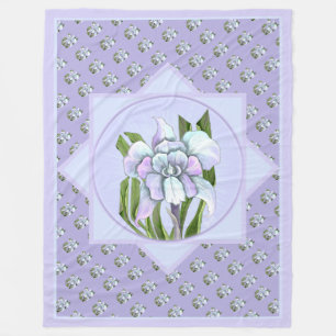 Smeraldo flower fleece deken