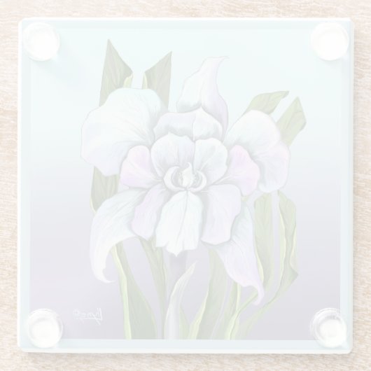 Smeraldo Flower Glazen Onderzetter (Achterkant)