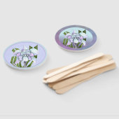 Smeraldo flower Hand Fan Handwaaier (Niet-gemonteerd)