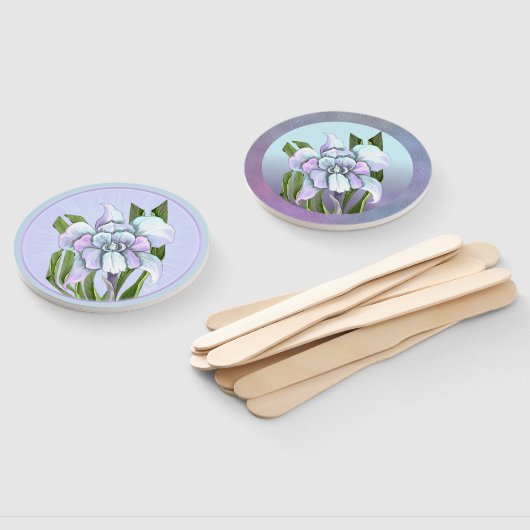 Smeraldo flower Hand Fan Handwaaier (Niet-gemonteerd)