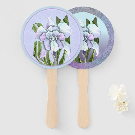 Smeraldo flower Hand Fan Handwaaier (Voorkant en achterkant)