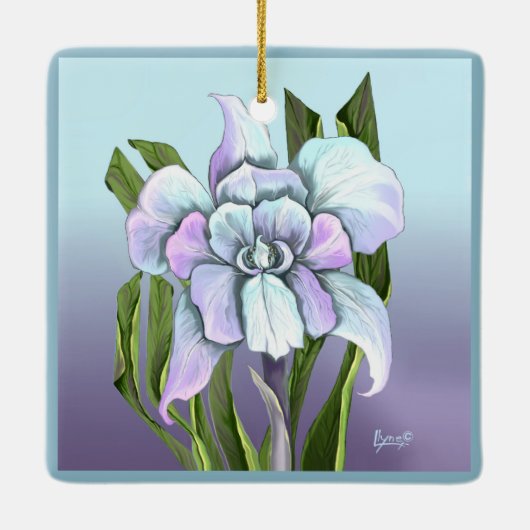 Smeraldo Flower Keramisch Ornament (Achterkant)
