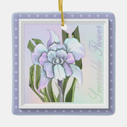 Smeraldo Flower Keramisch Ornament (Voorkant)