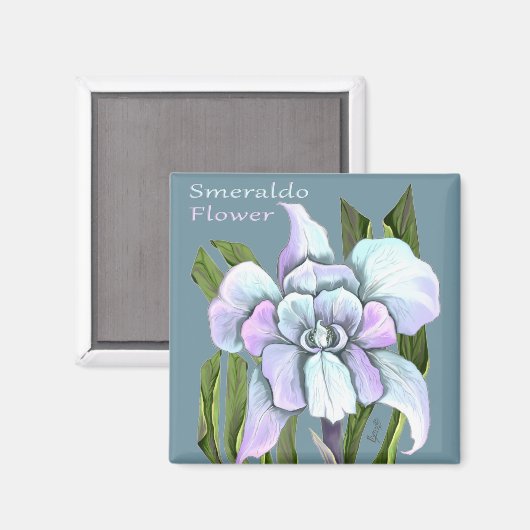 Smeraldo flower magnet (Voorkant / Achterkant)
