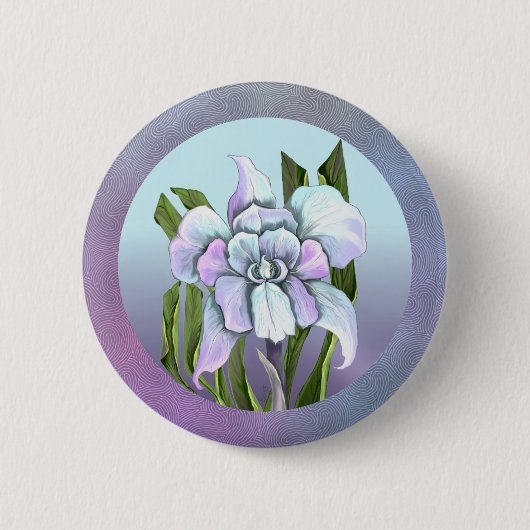 Smeraldo Flower Ronde Button 5,7 Cm (Voorkant)