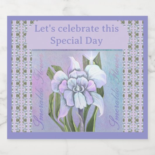 Smeraldo Flower Sparkling Wijnetiket (Enkel label)